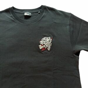 The Kooples Leopard Patch Logo T-Shirt Black | Size M | NWT